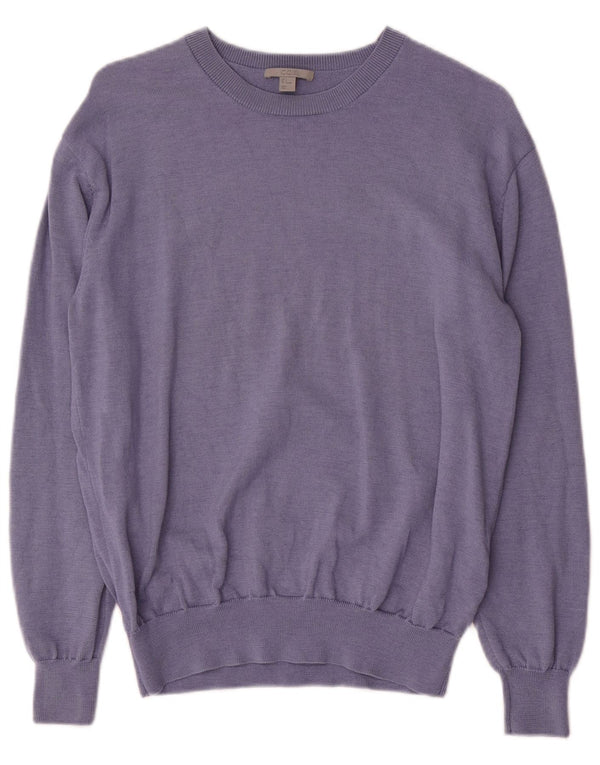 Cos Womens Oversized Boat Neck Jumper Sweater UK 10 Small Blue Wool