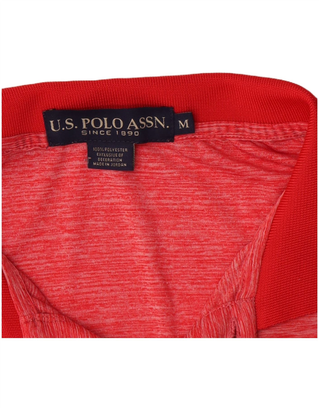 US Polo Assn. Camisa masculina de poliéster manchado vermelho médio