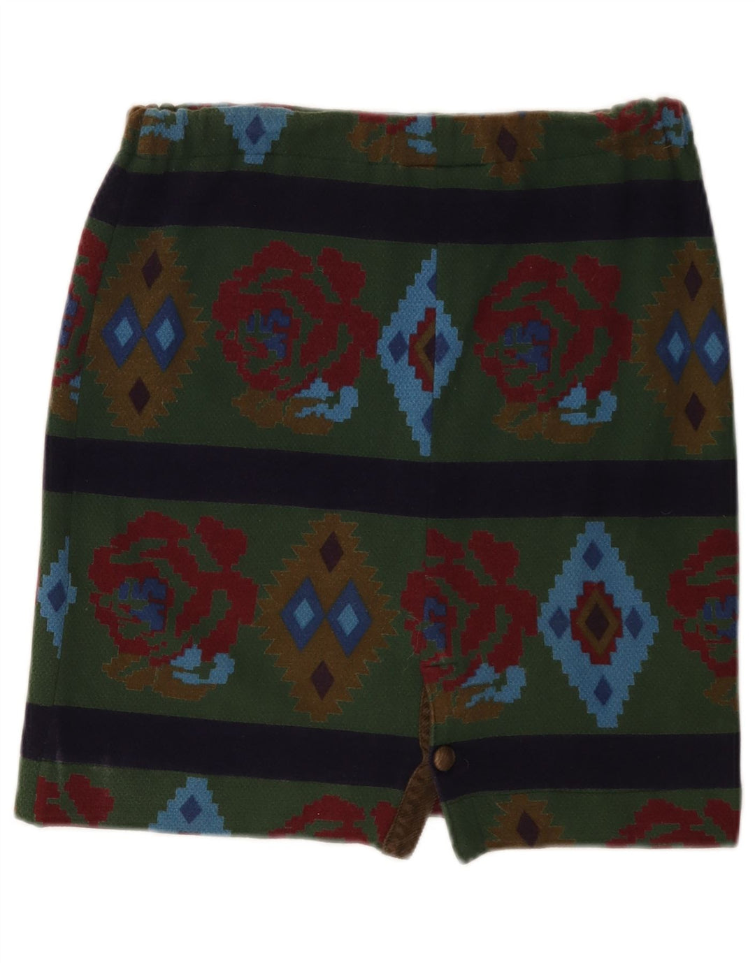 Johnny Lambs Dame Mininederdel IT 44 Medium W30 Grøn Geometrisk Aztec