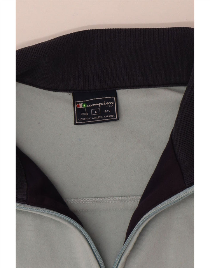 Champion Mens Tracksuit Top Jacket Large Blue Polyester