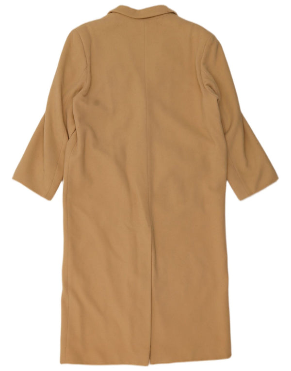 Benetton Womens Loose Fit Overcoat IT 42 Medium Beige Wool