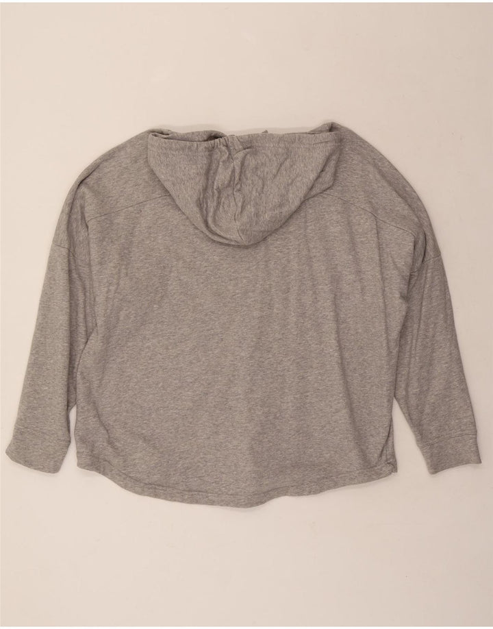 REEBOK Womens Oversized Hoodie Jumper UK 20/22 XL Grey Cotton Vintage Reebok and Second-Hand Reebok from Messina Hembry 