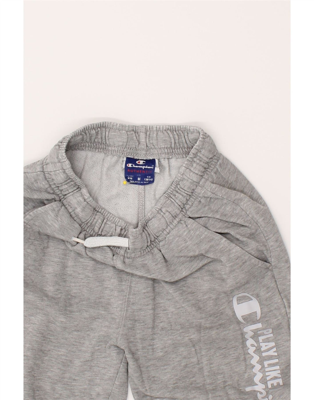 CHAMPION Boys Graphic Tracksuit Trousers Joggers 9-10 Years Medium  Grey Vintage Champion and Second-Hand Champion from Messina Hembry 