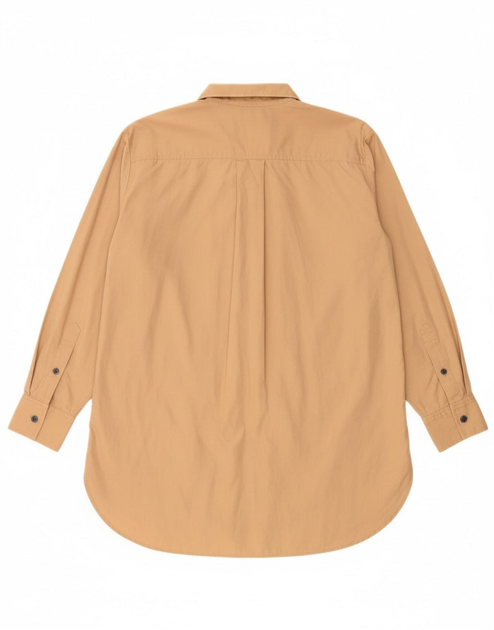 TOMMY HILFIGER Womens Shirt UK 8 Small Beige Cotton