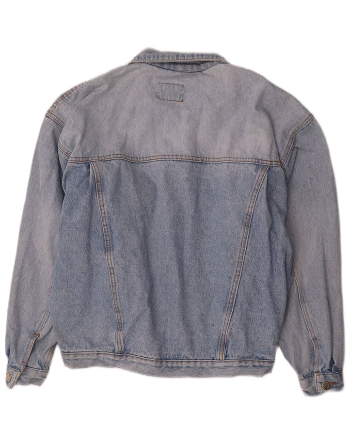 vintage Mens Loose Fit Denim Jacket UK 36 Petit Bleu
