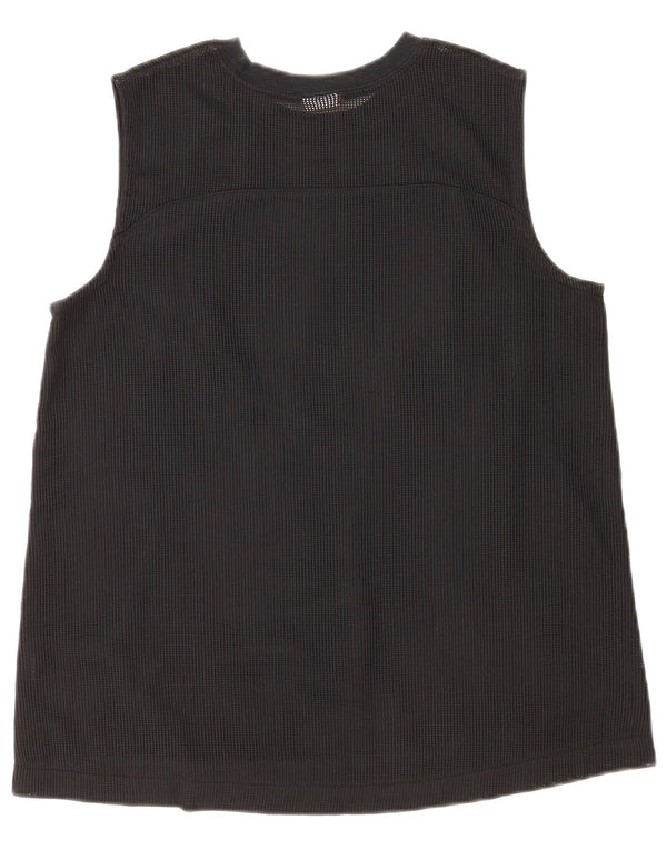 Nike Herren Graphic Vest Top Small Schwarz Nadelstreifen