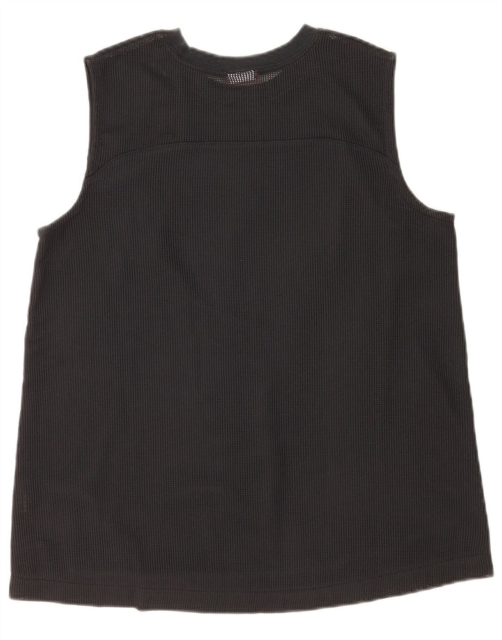 Nike Herren Graphic Vest Top Small Schwarz Nadelstreifen