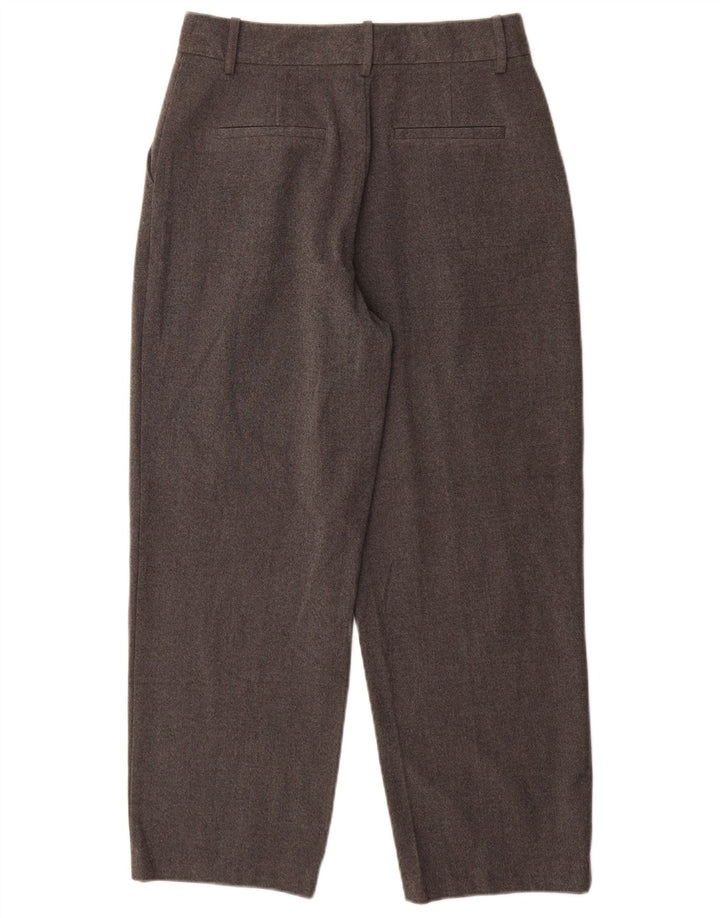 Zara Womens High Waist Pegged Chino Trousers Medium W28 L27 Grey Polyester