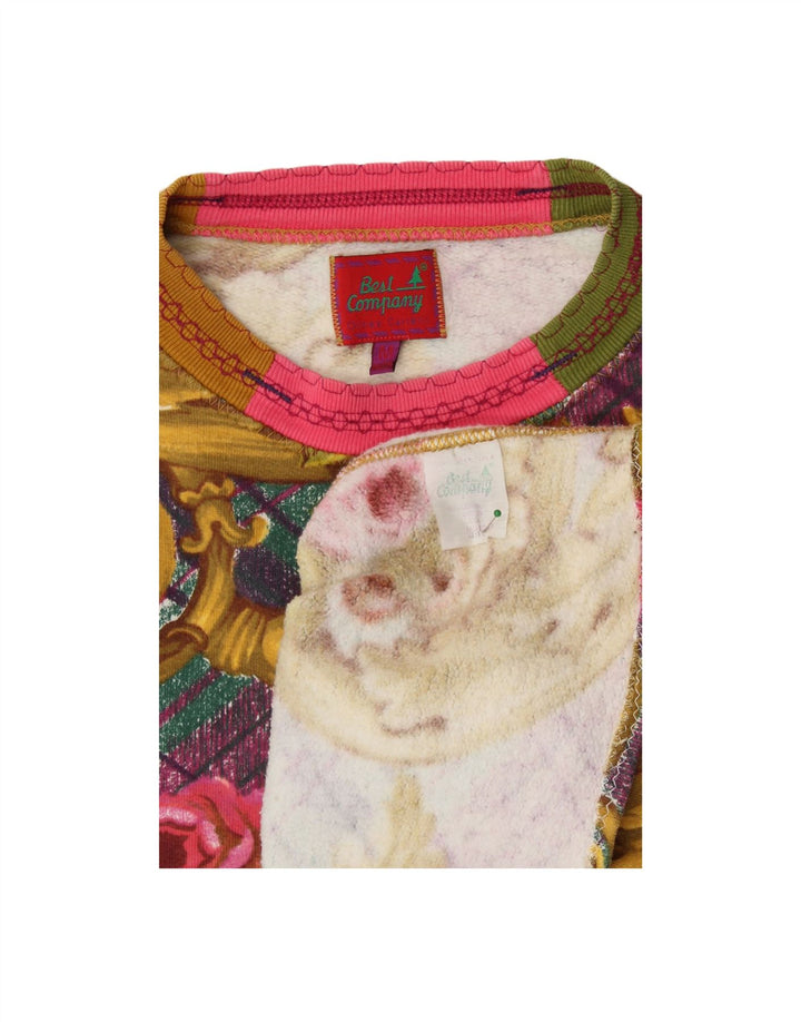 BEST COMPANY Womens Sweatshirt Jumper UK 14 Medium Multicoloured Floral
