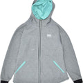 CANTERBURY Womens Hooded Tracksuit Top Jacket UK 10 Small Grey Cotton | Vintage | Thrift | Second-Hand | Used Clothing | Messina Hembry 