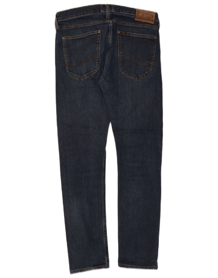 Lee Womens Luke Slim Jeans W31 L30 Navy Blue Cotton