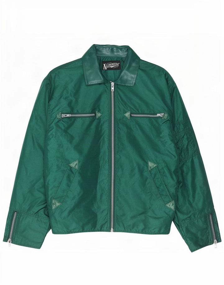 Vintage Ανδρικό Bomber Jacket UK 40 Large Green Nylon