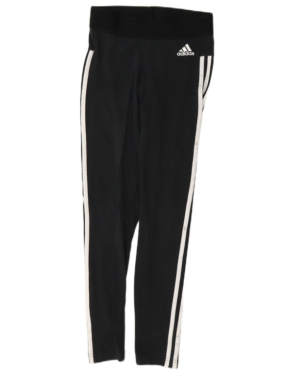 Adidas Dame Slim Fit Leggings UK 8/10 Small Black Bomuld