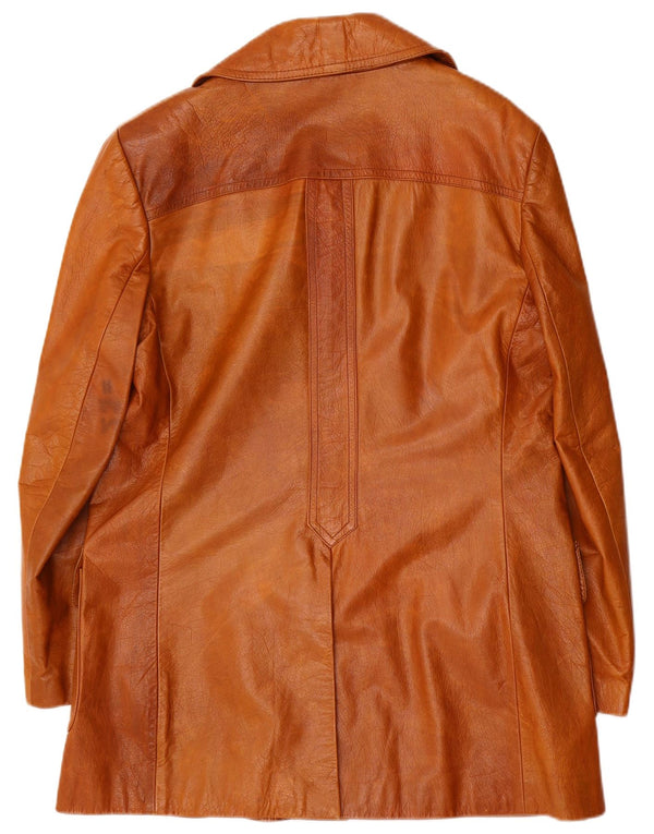 Vintage Mens Leather Jacket UK 38 Medium Brown