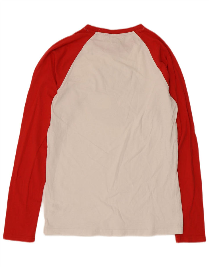Timberland Womens Graphic Top Long Sleeve UK 10 Small White Colourblock