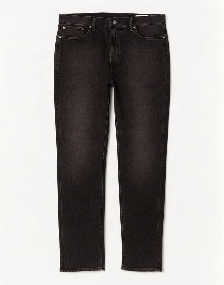 Marks & Spencer Herre Tapered Jeans W38 L33 Sort Bomuld