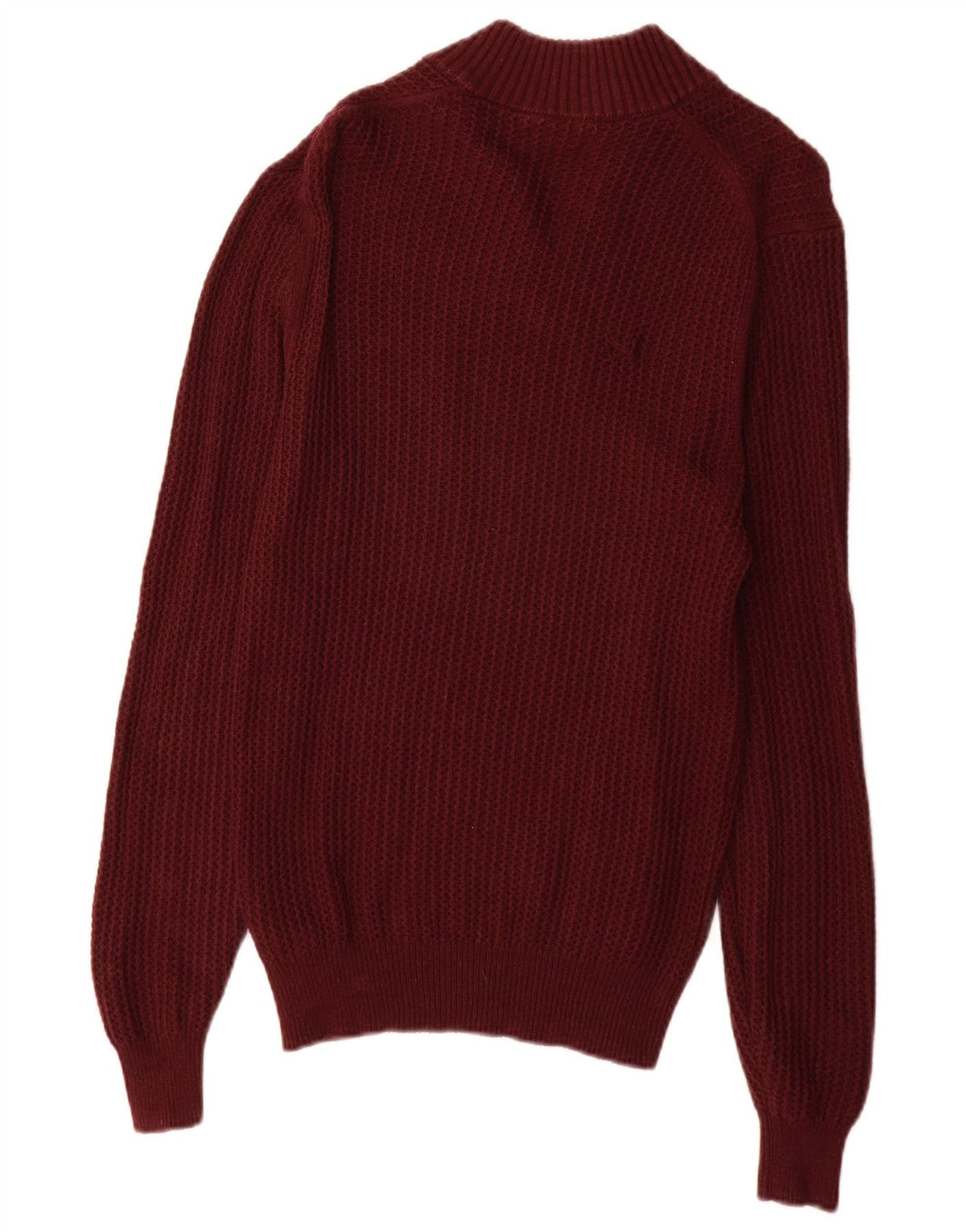 Massimo Dutti Mens Turtle Neck Jumper Sweater Small Burgundy Cotton