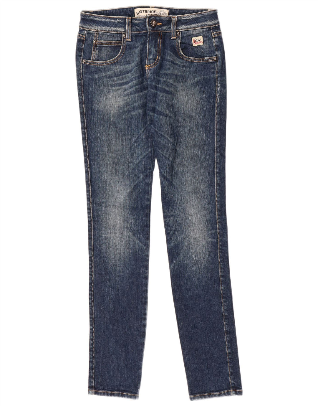 Roy Rogers Dame Slim Jeans IT 41 Small W27 L32 Blå Bomuld