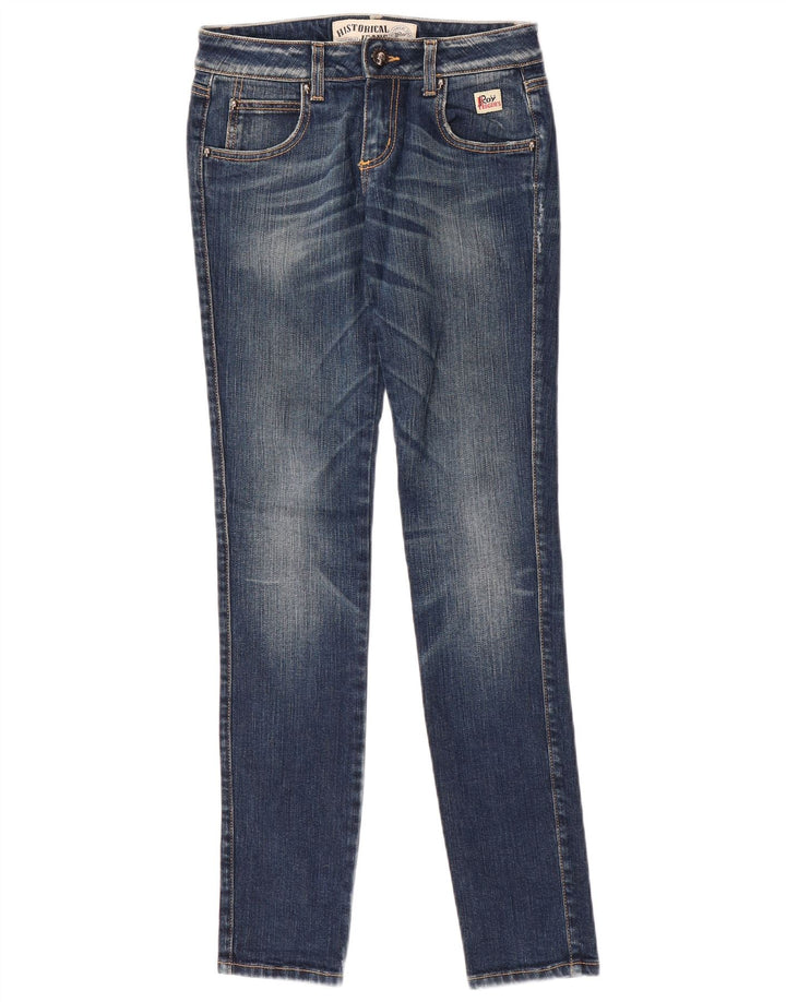 Roy Rogers Dame Slim Jeans IT 41 Small W27 L32 Blå Bomuld