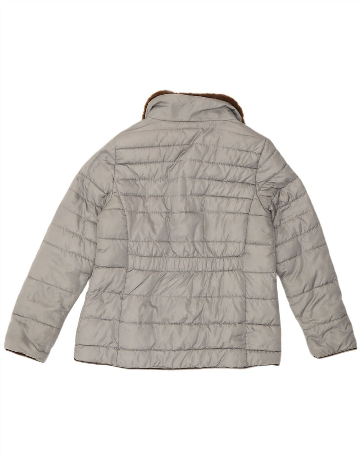 Peckott Womens Heritage Padded Jacket IT 42 Medium Grey Polyester