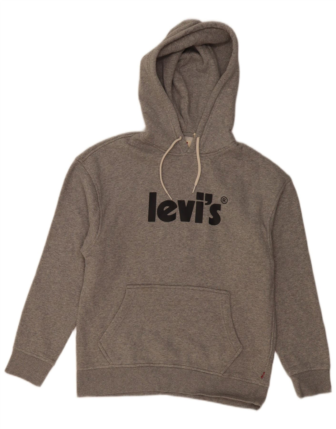 Moletom com capuz gráfico relaxado masculino LEVI'S pequeno algodão cinza