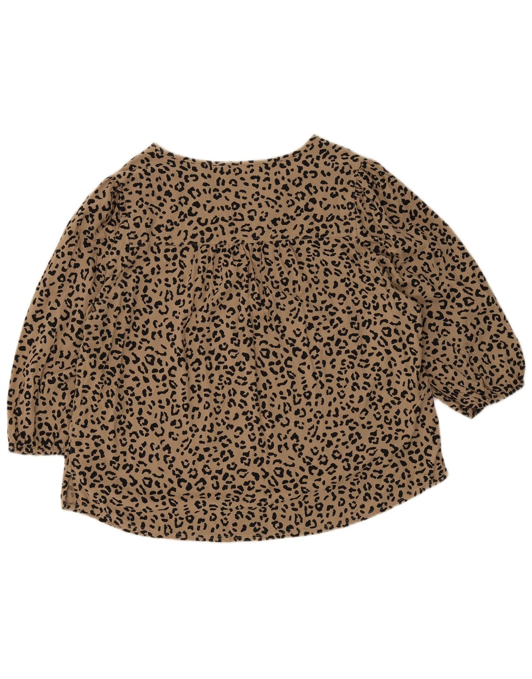 MARKS & SPENCER Womens Blouse Top UK 16 Large Brown Animal Print