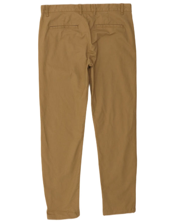 Zara Mens Slim Chino Pantalones EU 42 Large W32 L30 Beige