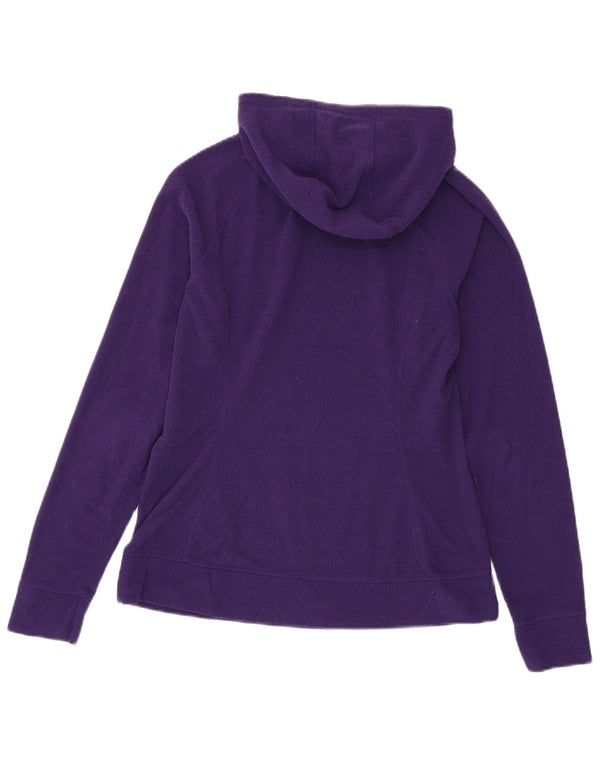 The North Face Dame Fleece Hoodie Jumper UK 12 Medium Purple Polyester