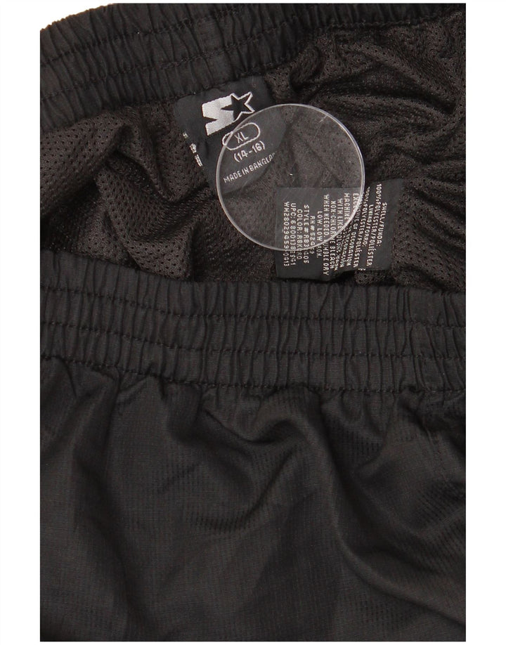 Starter Boys Tracksuit Trousers 14-15 Years XL Black Colourblock Polyester