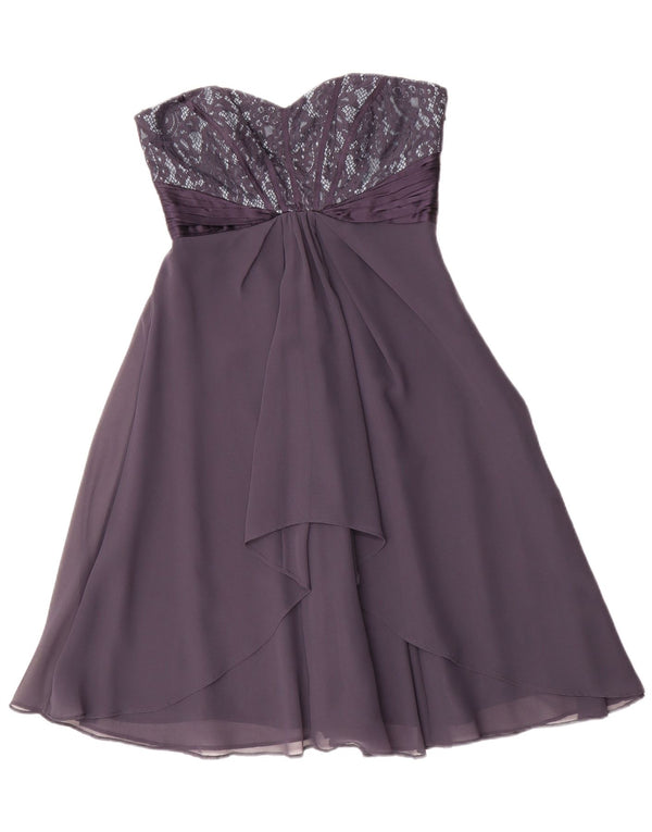 Coast Γυναικείο Στράπλες Φόρεμα UK 10 Small Purple Polyester