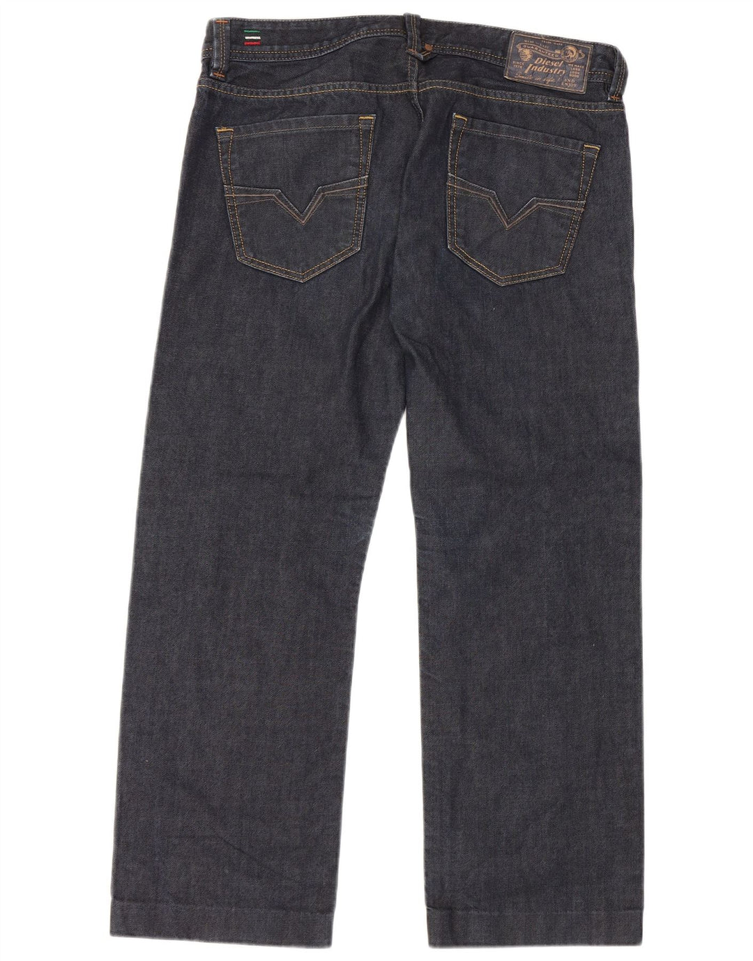 Diesel Mens Straight Jeans W32 L27 Navy Blue Cotton