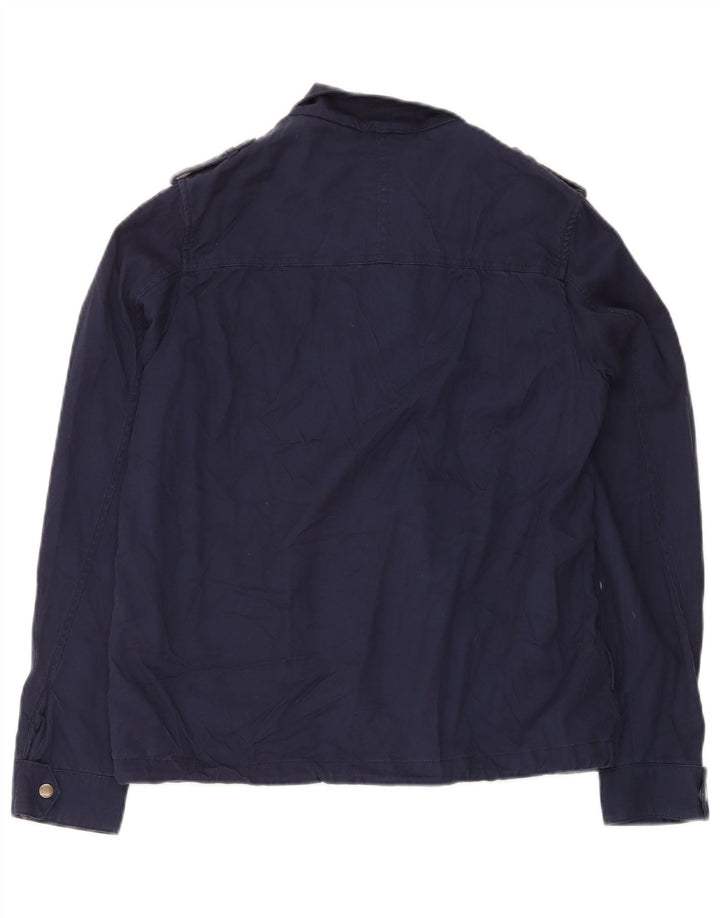 Fat Face Damen Militär-Utility-Jacke UK 10 Small Marineblau Lyocell