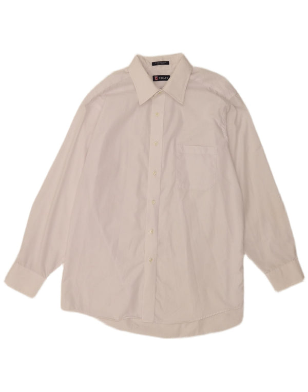 Chaps Mens Shirt Size 16 1/2 Large White Cotton