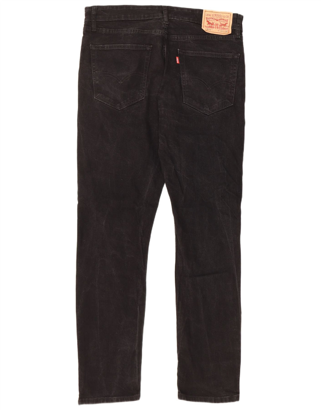LEVI'S Herre 511 Slim Jeans W34 L32 Sort Bomuld
