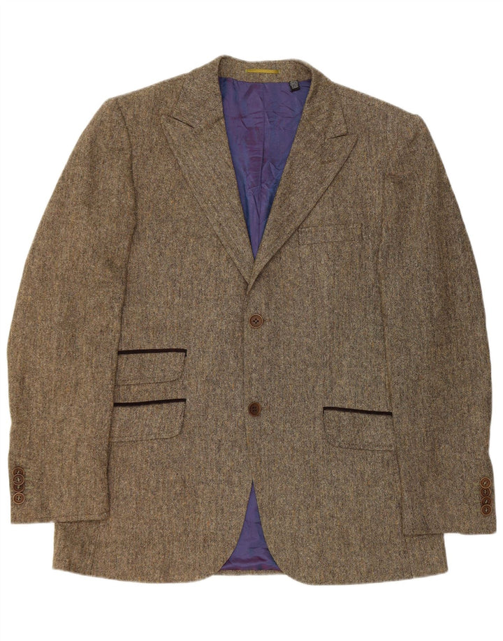 Ted Baker Herre 2-knaps blazerjakke str. 5 XL Brun polyester