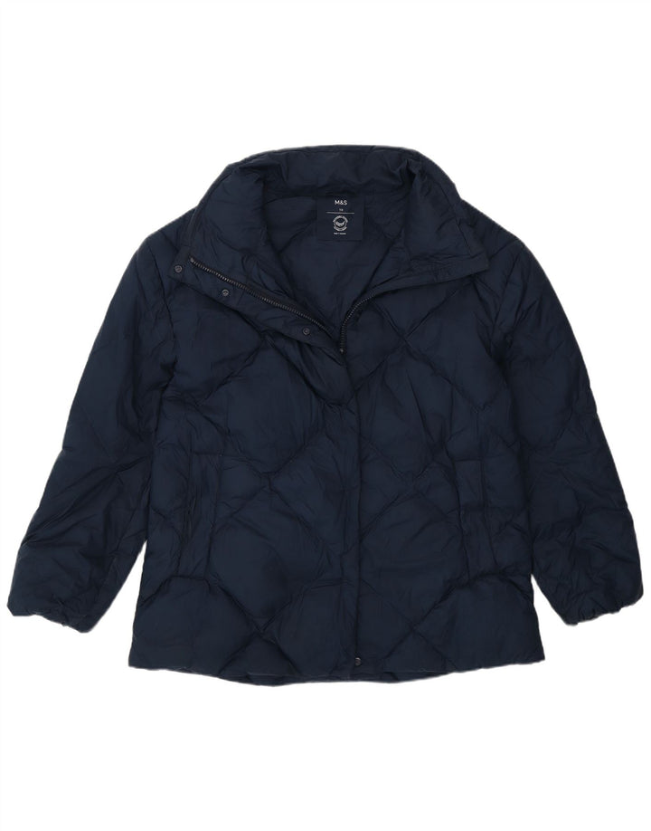 Marks & Spencer Chaqueta acolchada extragrande para mujer UK 10 Small Azul marino