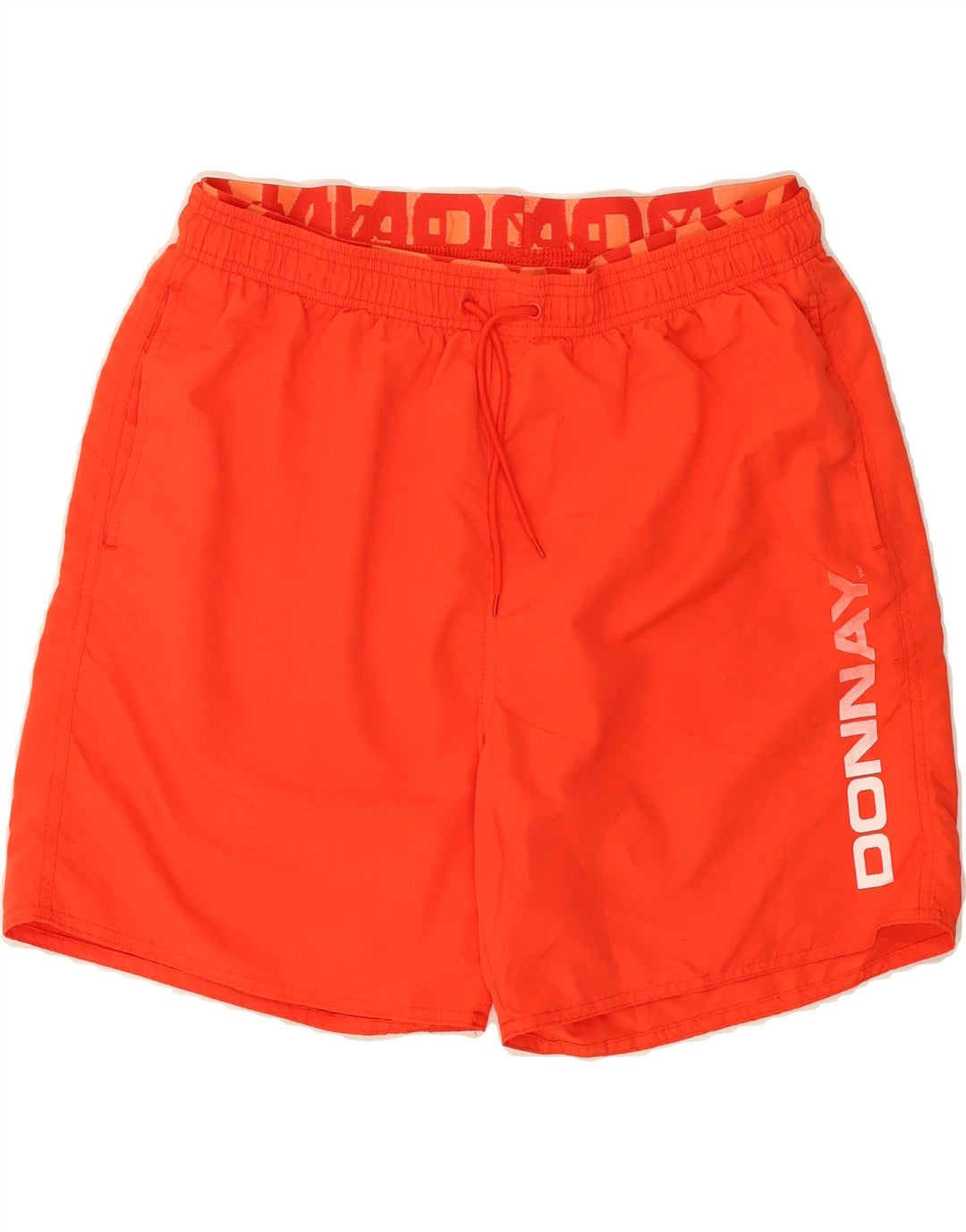 DONNAY Mens Graphic Swimming Shorts Large  Orange Polyester Vintage Donnay and Second-Hand Donnay from Messina Hembry 