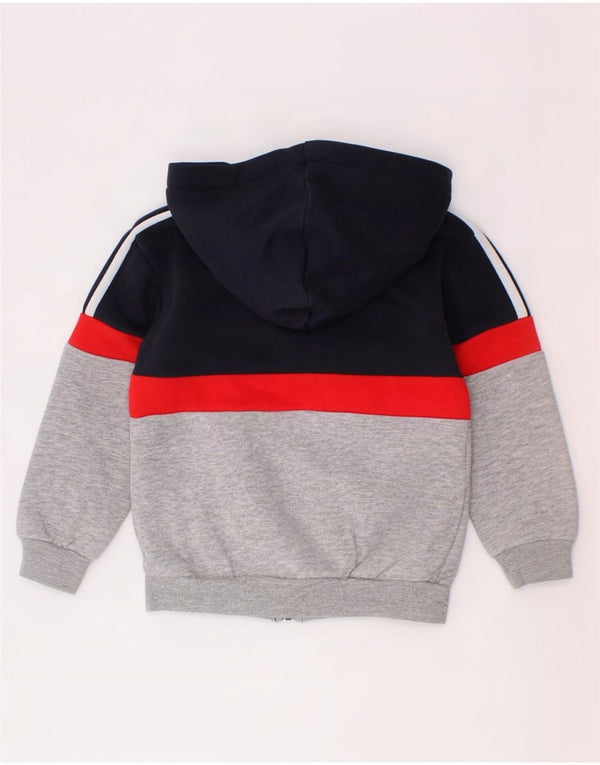 Adidas pulover s kapuljačom s patentnim zatvaračem za dječake, 18-24 mjeseca, sivi pamuk u boji