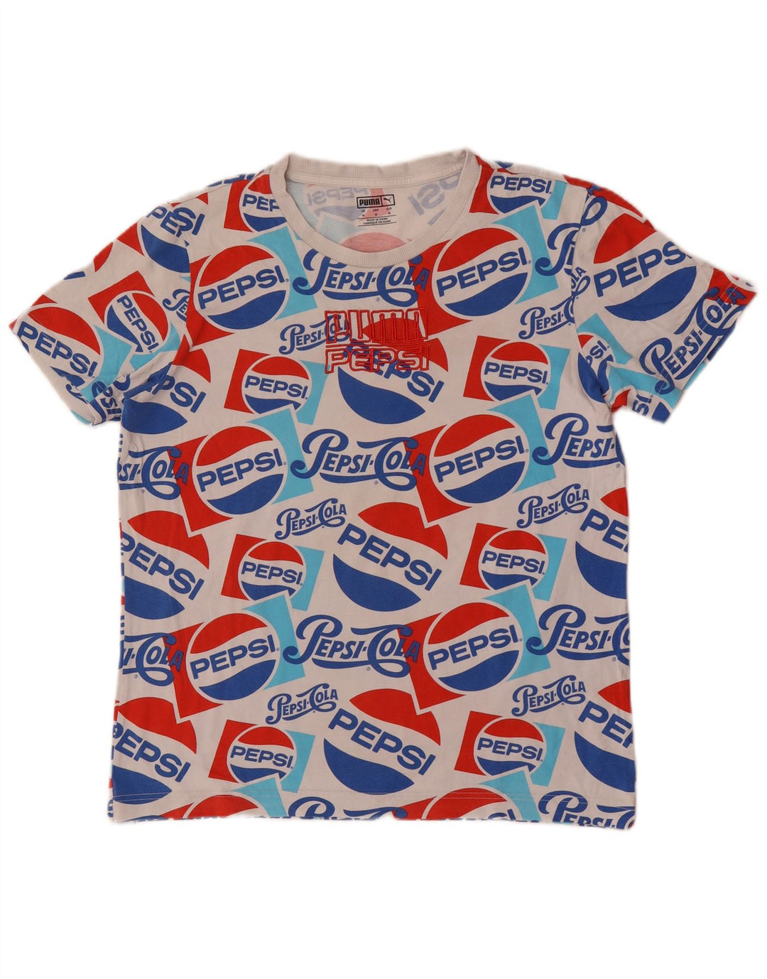 Puma Herre grafisk T-shirt Top Medium Hvid Bomuld