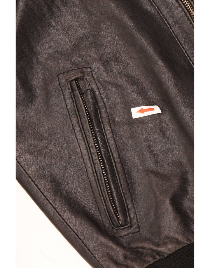 C.D.P. Veste En Cuir Homme IT 46 Petit Noir