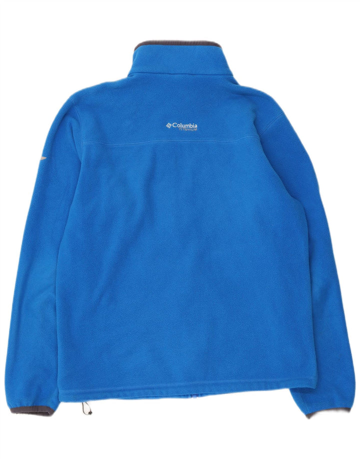 Columbia Mens Titanium Fleece Jacket UK 38 Medium Blue Polyester
