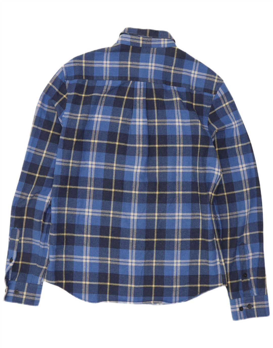 Penguin Mens Heritage Fit Slim Flannel Shirt Medium Blue Check Cotton