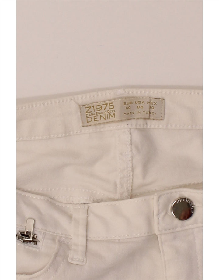 ZARA Womens Slim Casual Trousers EU 40 Medium W30 L27 White Vintage Zara and Second-Hand Zara from Messina Hembry 