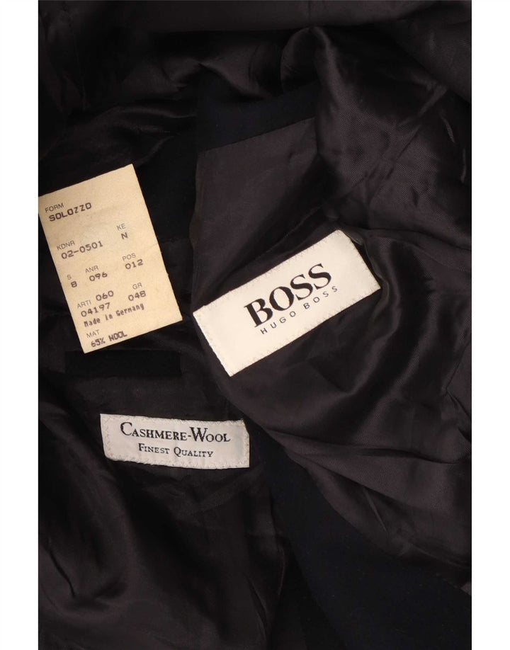 Giacca blazer da uomo a 2 bottoni Hugo Boss EU 48 media lana blu navy