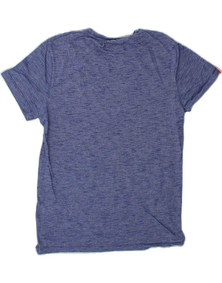 SUPERDRY Mens T-Shirt Top Medium Blue Flecked Cotton Vintage Superdry and Second-Hand Superdry from Messina Hembry 