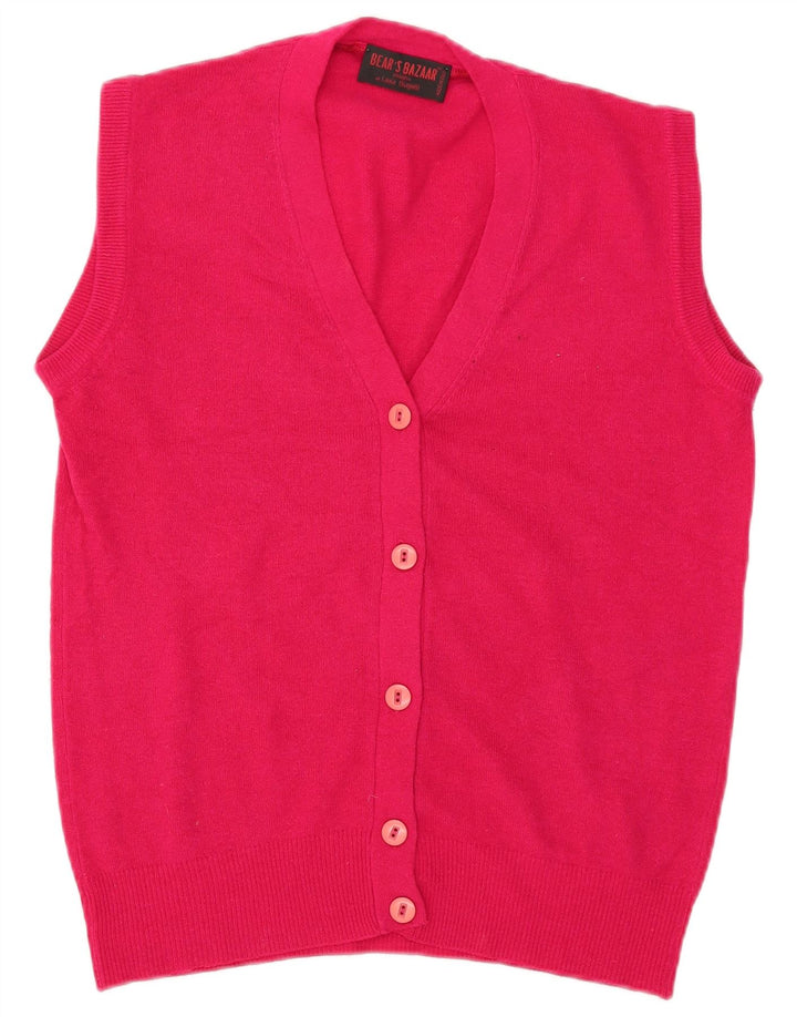 Laura Biagiotti Womens Bear's Bazaar Cardigan Sweater IT 44 Medium Pink