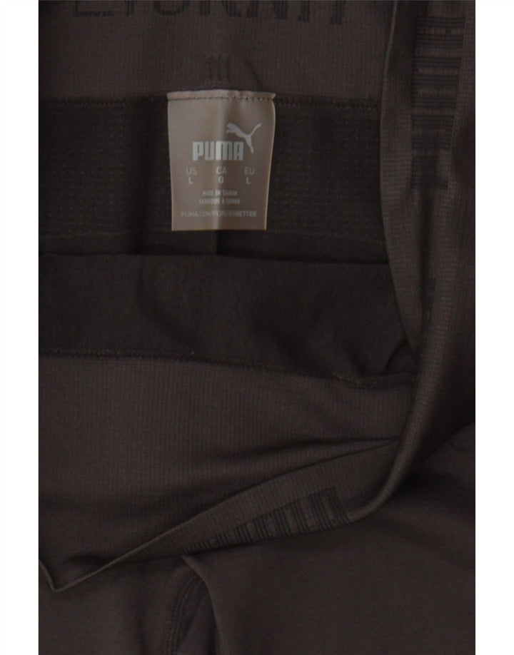 PUMA Womens Graphic Capri Leggings UK 14 Large  Black Vintage Puma and Second-Hand Puma from Messina Hembry 