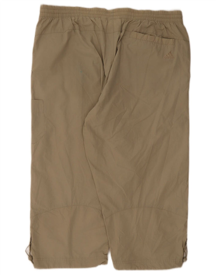 Adidas Mens Capri Tracksuit Trousers XL Beige Polyester