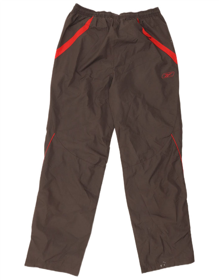 REEBOK Mens Graphic Tracksuit Trousers Small  Grey Polyester