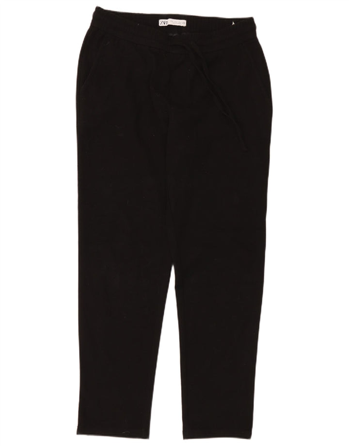 Zara Mens Tapered Chino Trousers Medium W31 L29 Black Polyester